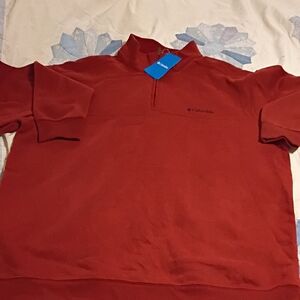 Columbia Brick Red Half-Zip Pullover